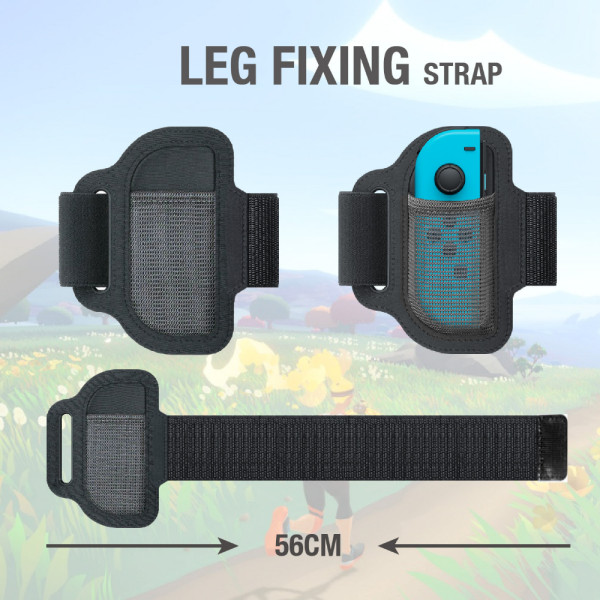 For Switchjoycon Bar End Leg Strap Justerbar Elastisk Bandasje Klut Cover Suit