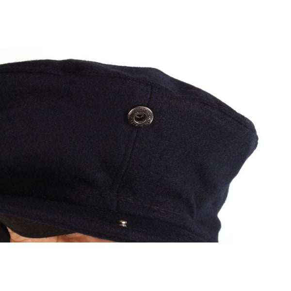 Barettihattu 2022 Talvi paksunnettu villainen lämmin casual cap Dark Blue Small Size 56cm