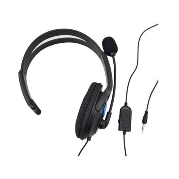 For PS4 Unilateral Large Earphone Mikrofon Gaming Headset Slankt håndtak Headset Voice Chat Ps5