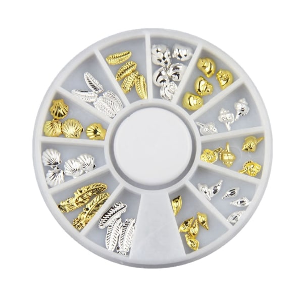 Negledekorasjoner For Nail Art Marine Series Conch Shell Metal Ornament Disc Shell Disc