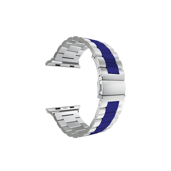 Kellon ranneke Apple Watch iWatch 42-44-45 integroidulle cry-laitteelle, laadukas hopea sininen