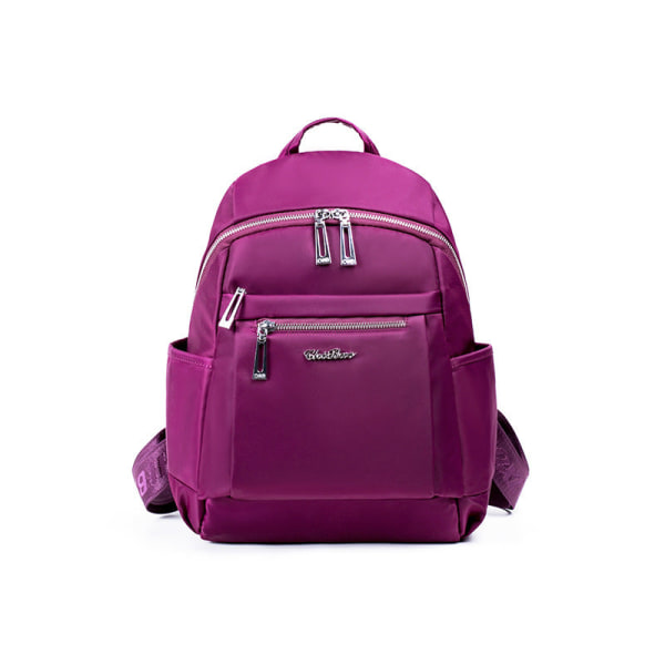 Backpack Sports Waterproof Oxford Zipper Women   Nylon Computer shoulder bag Black pattern