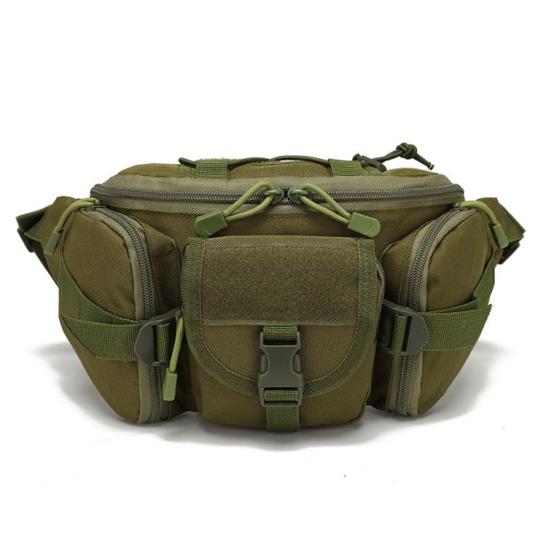 Mænd kvinder Fanny Pack taljetaske Multifunktionel bryst Mænds og kvinders Camouflage Trend Business Chicken Army Green Average size