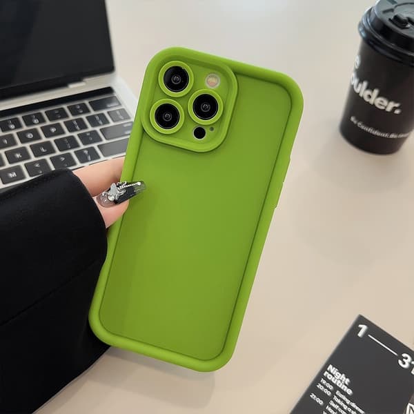 2 stk. deksel til iPhone 17 Apple Green Step Kamera Full Cover Solid Color Soft