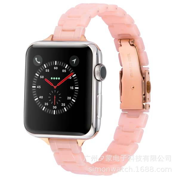 Kellon ranneke Apple Watch iWatch 49mm Pink Thin -kelloon
