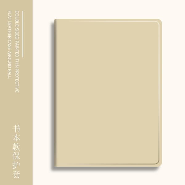 Stilfuldt etui til iPad 2017/2018 9.7\" Regular Milk Tea Solid Color BookStylish Case