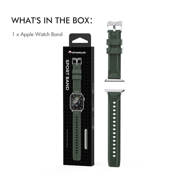 Kellon ranneke Apple Watch iWatch 38/40MM/41MM Keskiyön vihreä
