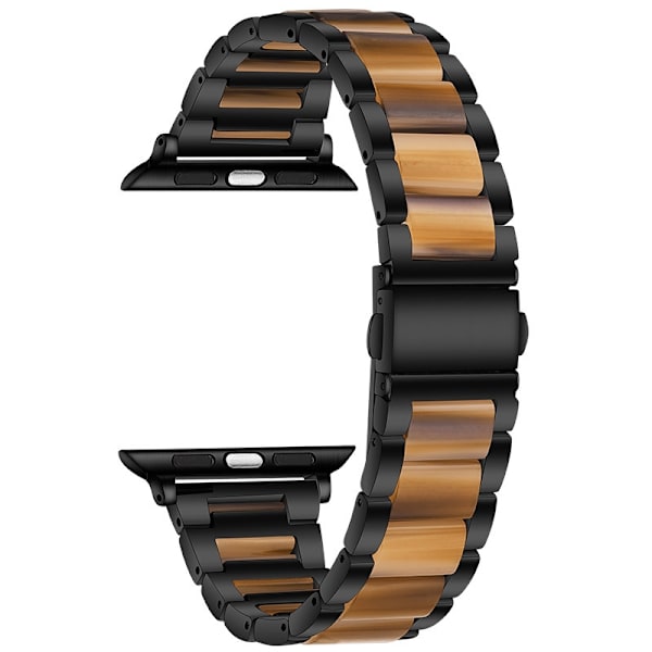 Urrem til Apple Watch iWatch 42-44-45MM sort + kaffe resin