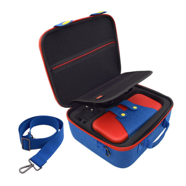 Til Nintendo Switch Mario Opbevaringstaske Komplet Opbevaringssæt Big Bag Host Eva Hard Case Deep black