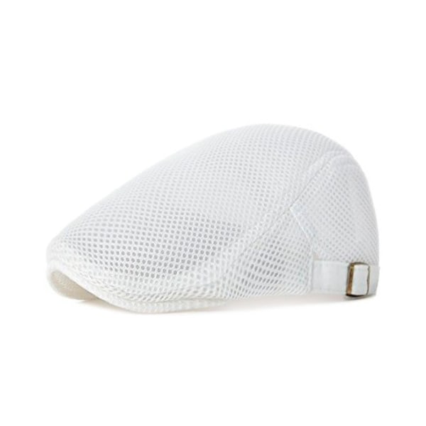 Baskerhatt Mesh Peaked Cap Herr Dam Basker Vår Sommar Andas Advance Hattar Herr Silk Screen Peaked Cap White Adjustable