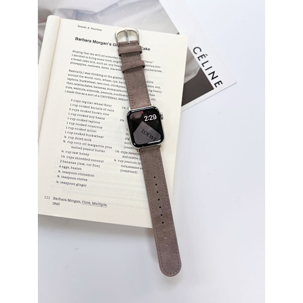 Kellon ranneke Apple Watch iWatch 40/41/38mm tummanruskea