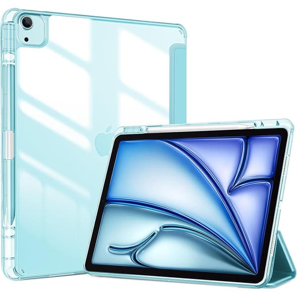 Stilig etui for iPad Pro 11\" Hvit Isblå Tri fold Stativ Stropp