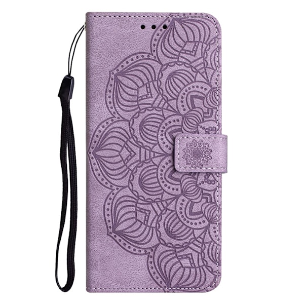 Fodral för iPhone 13 Mini lila Mandala läder XC Mandala präglat japanskt och koreanskt