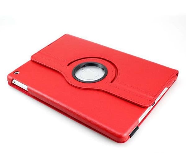 Stilig etui for iPad Pro 9.7\" 2016 Rød Lychee Tekstur Roterende Lær