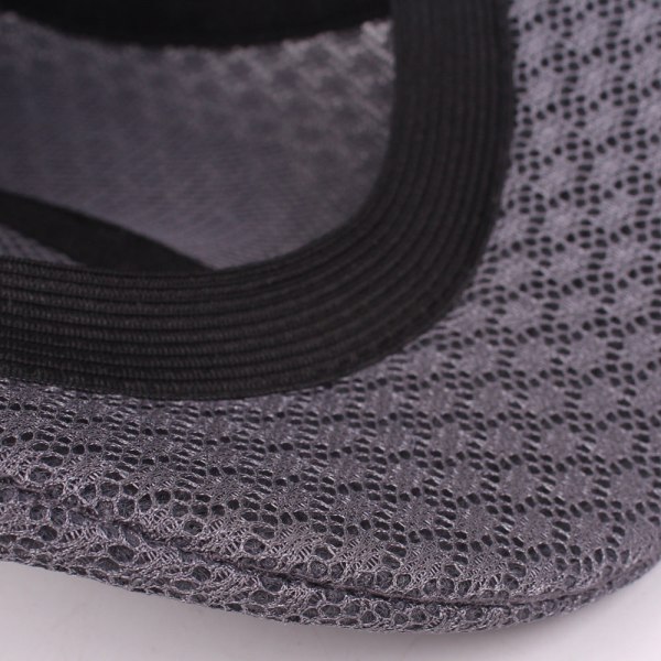 Beret Hat Mesh Cap Herre og Dame Vår og Sommer Retro Peaked Cap Middelaldrende Mesh Cap Ungdom Solhatt Black M（56-58cm）