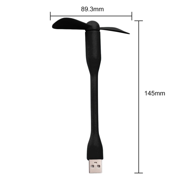 Håndholdt liten luftkjøler USB oppladbar bærbar kjølespray luftfuktervifte 4-hastighets luftfukter Black1