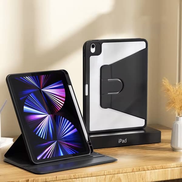Stilfuldt etui til iPad 11. 2025 11\" Sort Læder