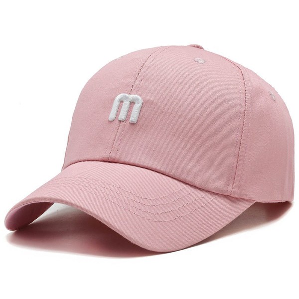 Baseballcaps 2022 vår- og sommerbokstaver Solbeskyttelsessolskjerm Pink Adjustable
