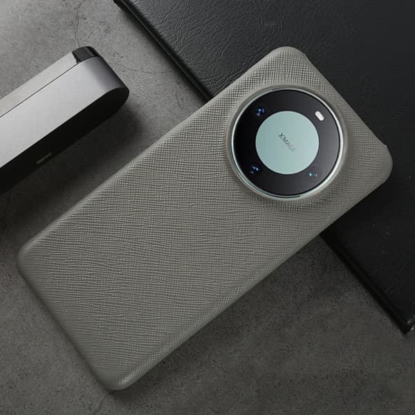 Etui til iPhone15Pro gråt læder