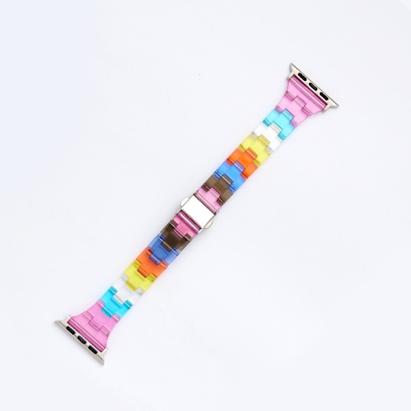 Klockarmband för Apple Watch iWatch 38/40/41/42MM Rosa Regnbåge - Smal Midja