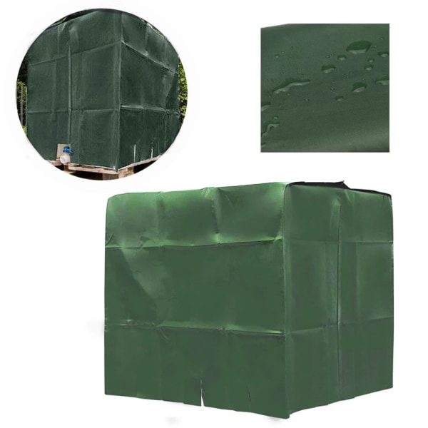 IBC vesisäiliön cover Ton tynnyrit Tarvikkeet 1000L vedenpitävä pölytiivis cover 120x100x116cm green