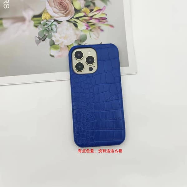 Fodral för iPhone 17 Blått Krokodilmönster Trend