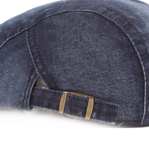 Baret Hat Denim Peaked Cap Kunstnerisk Ungdom Baret Hatte til mænd og kvinder Advance Hatte Kvinde Baret Black Adjustable