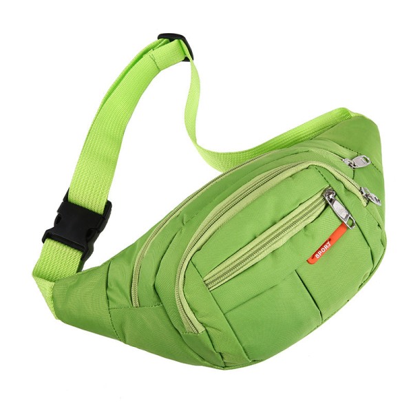 Miehet naiset Fanny Pack Vyötärölaukku Puhelin Cash s Vuorikiipeily Urheilu Crossbody Rinta Matkapuhelinlompakko Double Green