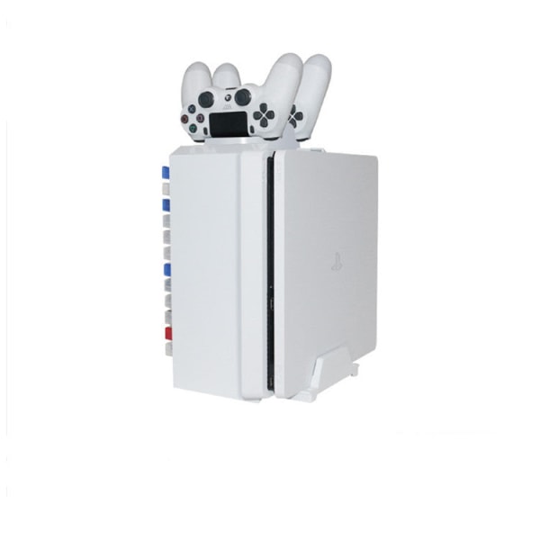 Til PS4 Tre-i-En Universal Spil Optisk Disk Patron Plade Rack Fast Oplader Ekstruder White