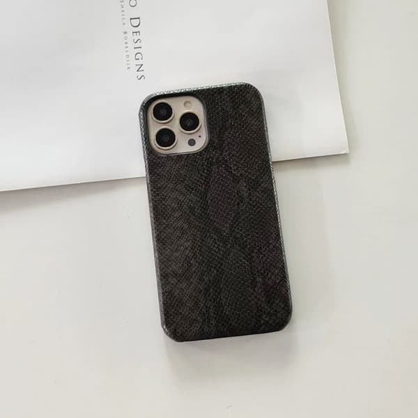 Kotelo iPhone 17 Air Black -puhelimelle, muoti Python-rannekorukuvio, puolikas kotelo Black