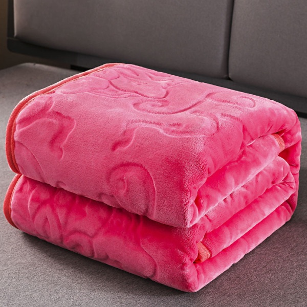 Fortykket mælkefiber Coral Fleece tæppe Flanell tæppe Student tæppe Lille dyne Watermelon red 120*200cm
