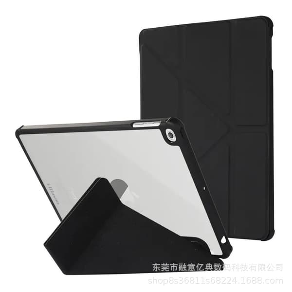 Stilfuldt etui til iPad 10.5\"/Air 3 sort foldbart fuld rem