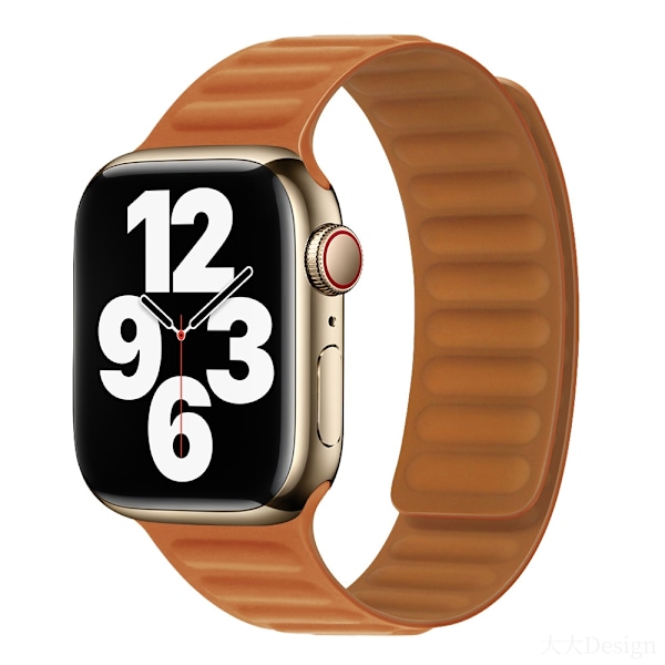 Urrem til Apple Watch iWatch 42-49mm hvid æske gyldenbrun