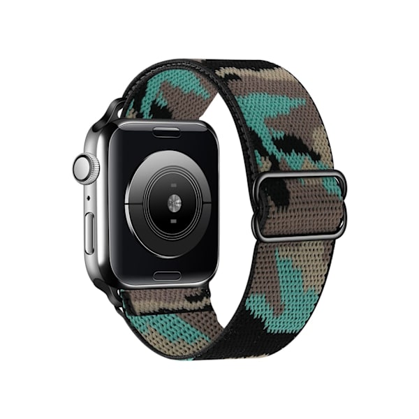 Klockarmband för Apple Watch iWatch 38/40/41/S10-42MM Kamouflage Grön