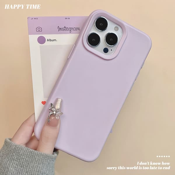 iPhone 17PRO Bean Purple Deksel Hud-Touch Solid Farge Glutinous Rice Støtsikker