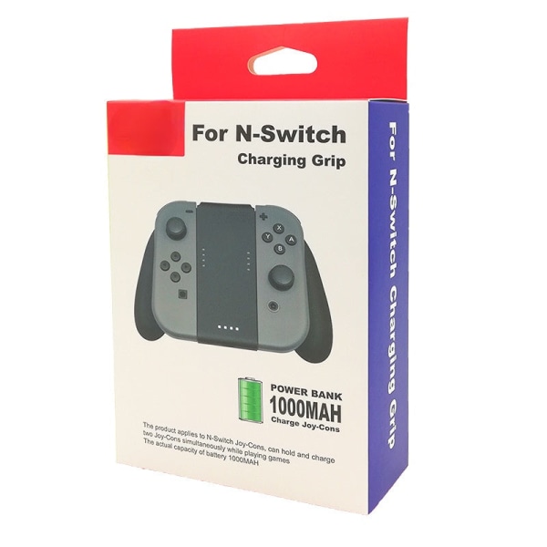 För Nintendo Switch JoyCon Charging Grip OLED-handtag Laddningshandtag Back Splint Battery Black oil injection