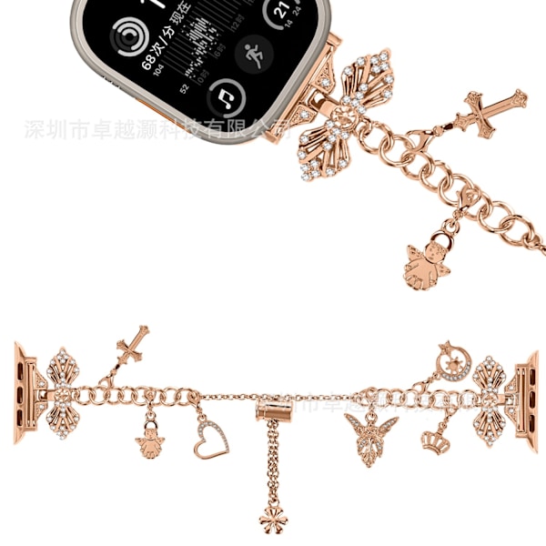 Klockarmband för Apple Watch iWatch 42/44/45/49MM Roséguld