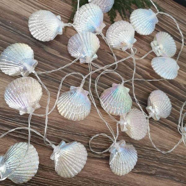 1,5/3M juledekor LED Seashell Fairy String Light Lamp Like the picture 1.5M 10LED