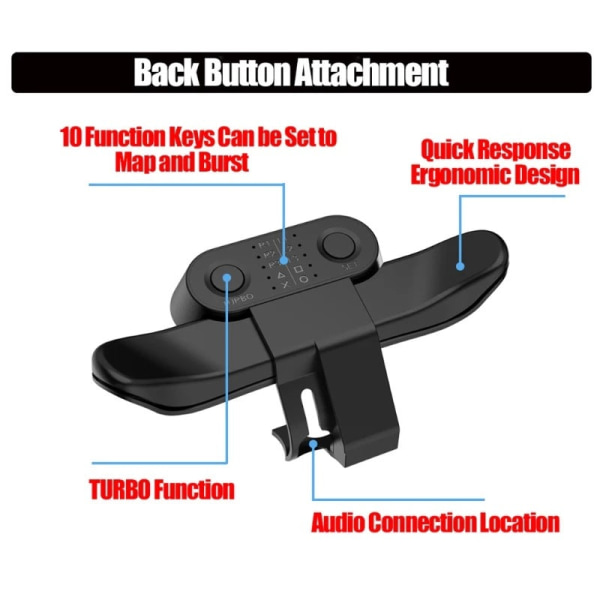 Til PS4 Håndtag Back Extension Button PS4 Slim/Pro Rear Button Extension Programmerbar