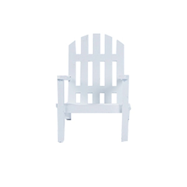 Miniatyrmøbler Leketøy Dukker Hus DIY dekorasjonstilbehør Mini 1:12 Parkbord og stolsimulering White armchair