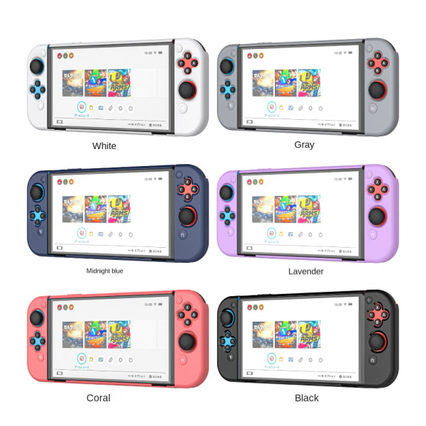 Nintendo pelikonsoliin putoamisen estävä cover kytkin OLED Split Solid Color PC TPU Midnight blue Switch OLED