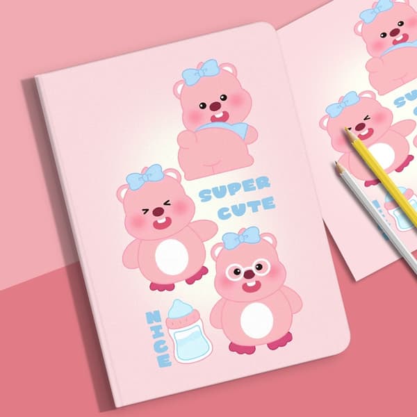 Kotelo iPad 2019/2020 10.2\" Kirja Pullo Ruby Söpö Sarjakuva Yhdeksäs Pehmeä