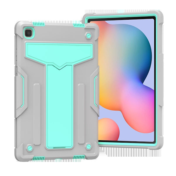 Stilig deksel for iPad mini6 Grå Mint Silikon Støtsikkert Stativ