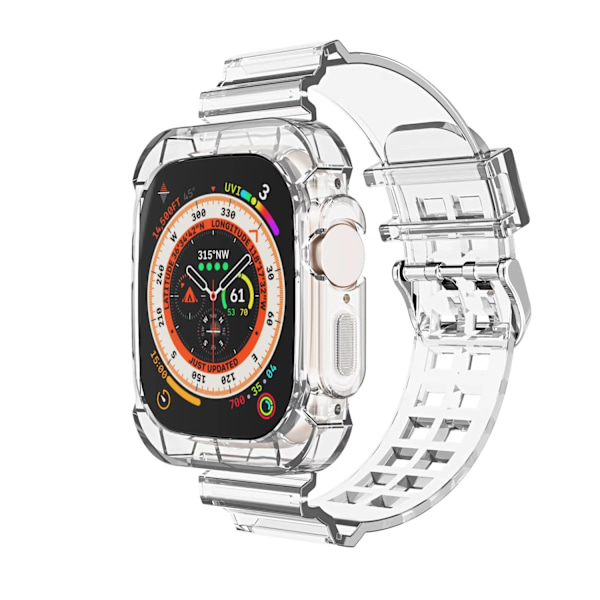 Kellon ranneke Apple Watch iWatch 42mm 0. sukupolven läpinäkyvän valkoinen