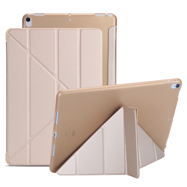 Stilfuldt etui til iPad 5/6/9.7\" guld læder foldning