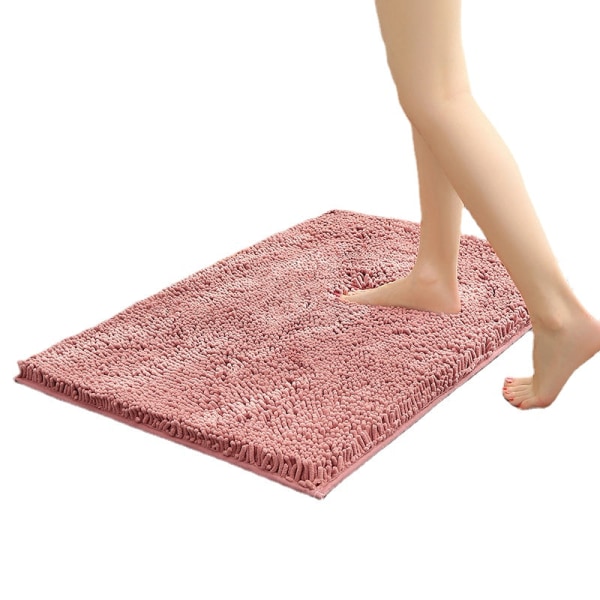 Badmatta Halkfri Absorberande Dusch Badrumsmatta Matta Chenille Square Chenille