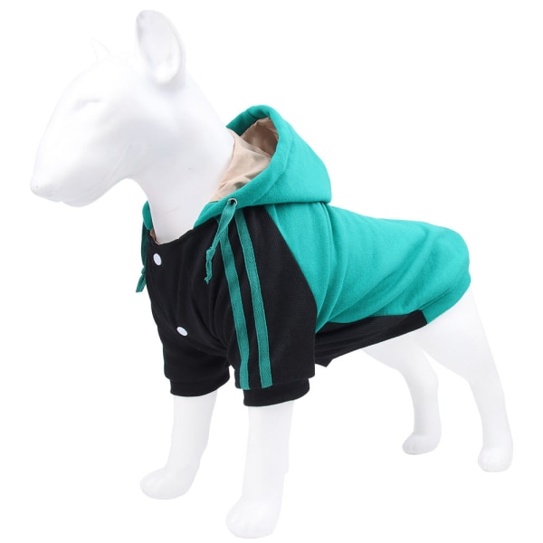 Kæledyrstøj Efterår Vinter Hunde Hættetrøje Små og mellemstore Hunde Stribet sweater Green L