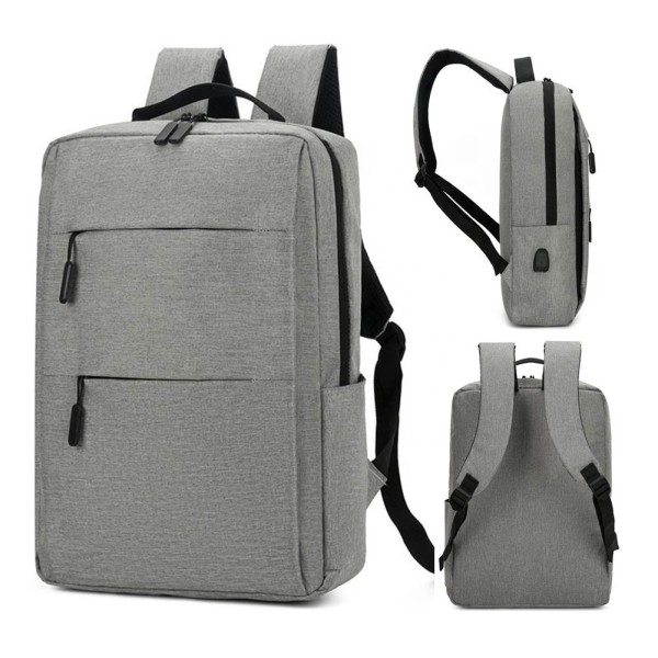 3-Piece Computer Bag Business Men's and Women's Backpacks Black 16-inch