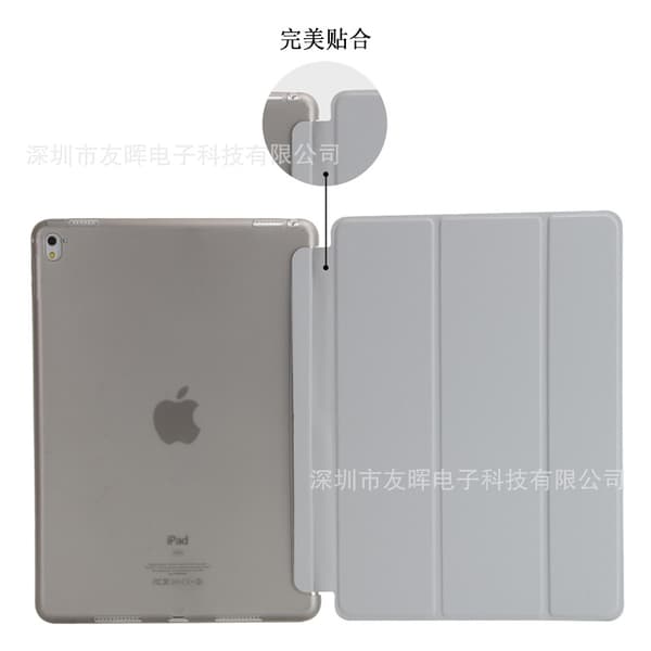 Stilfuldt etui til iPad Air 2 grå silikone blødt læder Gray