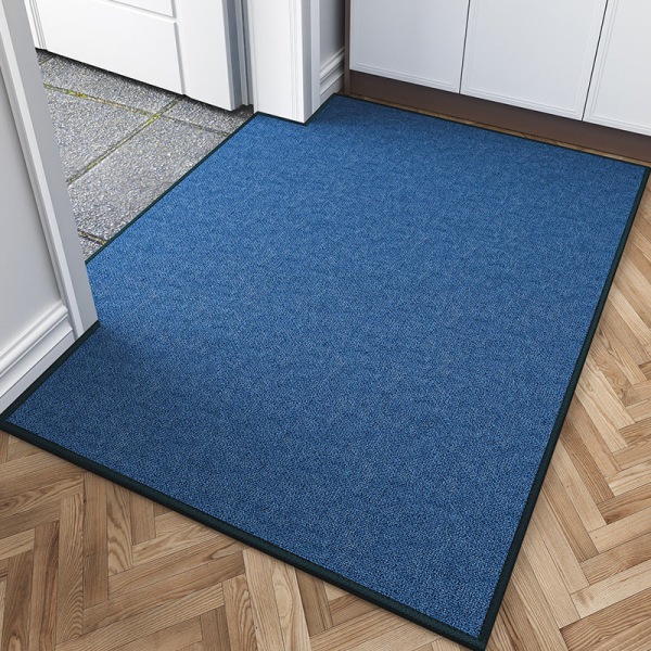 Bademåtte Skridsikret Absorberende Bruser Badetæppe Tæppe Dornel Ensfarvet Blue 50x80cm